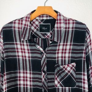 Rails Tops - Rails Soft Plaid Flannel Checkered Button Up A1 Rails Tops - Rails Soft Plaid Flannel Checkered Button Up A1
